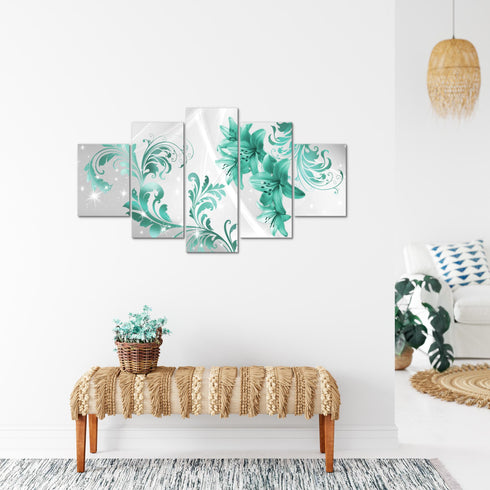 Wandbilder Wohnzimmer XXL Blumen Lilien Moderne Bild Abstrakt